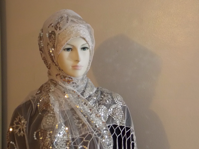 Silver Wedding Turkish  Hijab 3